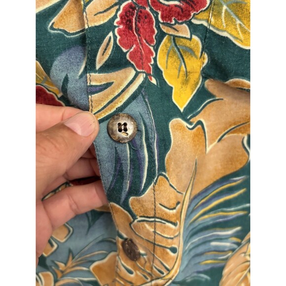 Pineapple Moon Men’s Hawaiian Shirt Medium Rayon Vintage 1077 - Picture 2 of 8